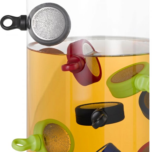 Ситечко магнитное для заваривания чая черное ADHOC MAGTEA с подставкой для капель 