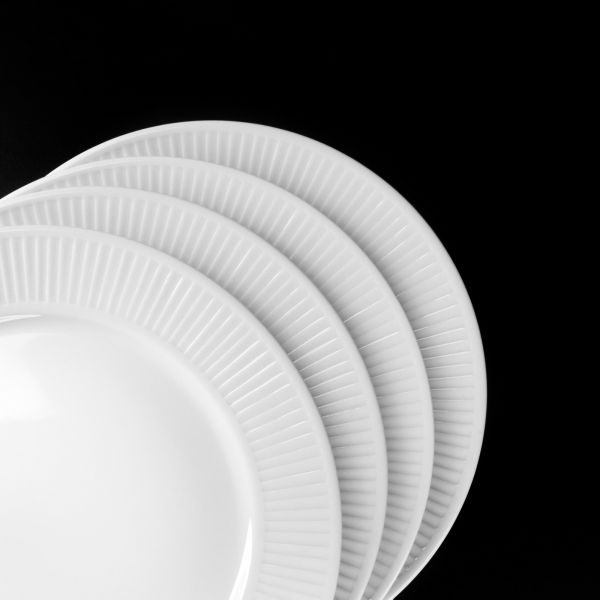 Сервиз обеденный на 6 персон 21 предмет белый фарфор PILLIVUYT Plisse