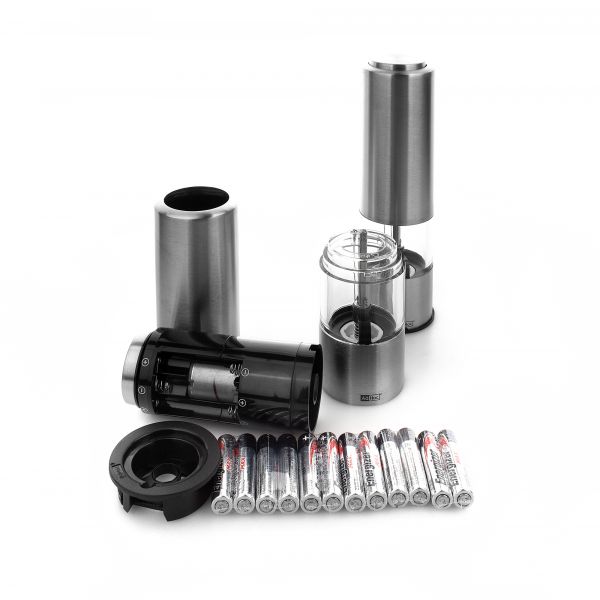 Набор электрических мельниц для перца и соли 19 см ADHOC PEPMATIK с подсветкой