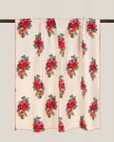 Плед MARY FLOWER WHITE 150x200 шерсть 55% полиэстер 45%, 1070г