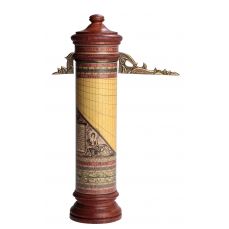 Часы вертикальные Hemisferium Vertical Cylindrical Dial, 6.5x25.5 см, бронза