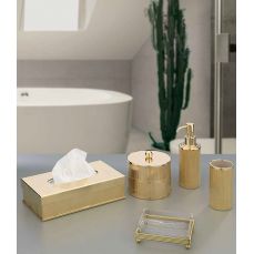 Контейнер для салфеток Cre Art Bath England, 25x13x7 см, покрытие золото 24к