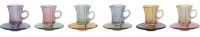 Набор чайных пар Cre Ary ADA TEA PAIR 6шт, хрусталь, 10 см Cre Art