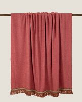 Плед Frati SOFT BAMBOO LAVA с тесьмой Rousseau, красный, 160х200, бамбук 40% полиэстер 60%, 820г