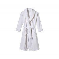 Халат Blanc des Vosges Quietude велюр, внутри махра 400 гр, белый, хлопок, размер S