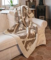 Плед Frati OLD STYLE BEIGE бежевый 150x190, шерсть 55% альпака 25% полиэстер 20%, 990г