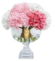 Букет гортензий COTE NOIRE Provence Hydrangea Bouquet , розовый, 2 спрея по 10 мл, H.45 золотой декор