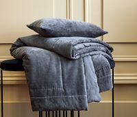 Покрывало Blanc des Vosges серый BYZANCE ANTHRACITE 240x260 верх хлопок вельвет, низ хлопок