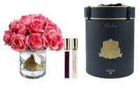 Большой букет COTE NOIRE из бутонов роз, 2 спрея по 10 мл, коралловый, золотой декор