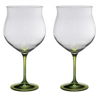 Набор бокалов для вина Cre Art Taste, 2 шт, зеленый, 26.5 см, стекло
