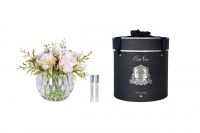 Диффузор Cote Noire Round Summer Roses French pink букет роз, розовый, круглая рифленая ваза, спрей 10 мл*2шт