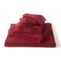 Полотенце Blanc des Vosges Uni griotte 100x150 см вишневый, хлопок 600гр/м3