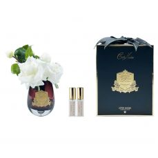 Роза COTE NOIRE цвет слоновая кость, черная ваза, 2 спрея 5 мл