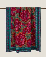Плед Frati JAIPUR 150x190 розово-бирюзовый, шерсть 80% полиэстер 20%, 900г
