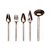 Набор из 5 предметов Herdmar STICK SERVING SET CHOCOLATE, шоколад (половник, сервировочные вилка, ложка, ложка для салата, лопатка)