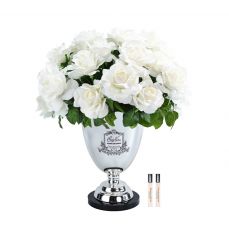 Букет роз Signature Rose Bouquet белый, ваза металл, основание мрамор, 2 спрея по 10 мл COTE NOIRE
