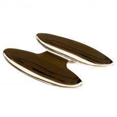 Двойное блюдо для закусок Herdmar Appetizer Double Dish gold 12.5x15.7 см, цвет золото, нержавеющая сталь 18/10