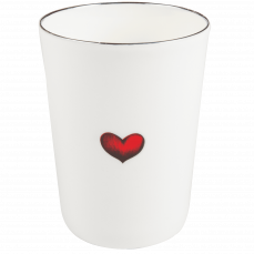 Стаканчик для зубных щеток Rory Dobner RED LOVE HEART, 10 см, фарфор