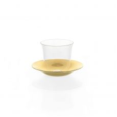 Чашечка для кофе Lobmeyr LILY MOKKA CUP with saucer, Блюдце из позолоченной латуни, 6.5x6.9 см
