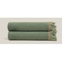 Плед Frati SOFT BAMBOO MOSS с тесьмой Matisse зеленый, 160х200 бамбук 40% полиэстер 60%, 900г