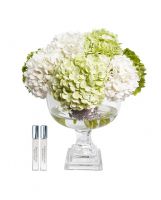 Букет гортензий COTE NOIRE Provence Hydrangea зеленый, 2 спрея по 10 мл,H.45 серебряный декор