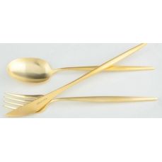 Набор столовых приборов на 6 персон 24 прибора Belo Inox SPIRIT MATT GOLD