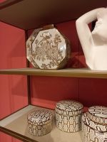 Ваза Fancy CHINOISERIEвосьмиугольная, белый с золотом 22x8x25h, керамика