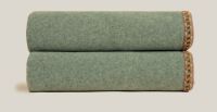 Плед Frati SOFT BAMBOO MOSS с тесьмой Coco, зеленый, 160х200, бамбук 40% полиэстер 60%, 910г