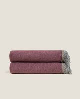 Плед Frati SOFT BAMBOO GRANATA с тесьмой Rousseau, гранатовый, 160х200, бамбук 40% полиэстер 60%, 820г