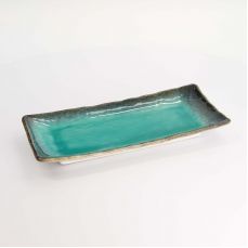 Тарелка Yamasaku Green Oblong 25.8x18.4x3.6 см, керамика TOKYO DESIGN
