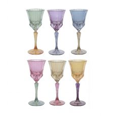 Набор бокалов для вина Cre Art ADA GOBLET 6 шт, хрусталь, 20.6 см