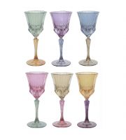 Набор бокалов для вина Cre Art ADA GOBLET 6 шт, хрусталь, 20.6 см