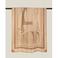 Плед Frati DEAUVILLE CHEVAL, бежевый 130х180, хлопок 80% полиэстер 20%, 770г