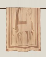 Плед Frati DEAUVILLE CHEVAL, бежевый 130х180, хлопок 80% полиэстер 20%, 770г