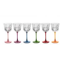 Набор бокалов для вина 6 шт Cre Art INCONTRO STEMWARE, хрусталь, 21.5 см
