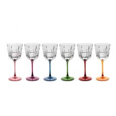 Набор бокалов для вина 6 шт Cre Art INCONTRO STEMWARE, хрусталь, 21.5 см