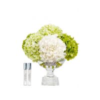 Букет гортензий COTE NOIRE Provence Hydrangea зеленый, 2 спрея по 10 мл, серебряный декор,H 35