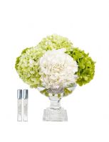 Букет гортензий COTE NOIRE Provence Hydrangea зеленый, 2 спрея по 10 мл, серебряный декор,H 35