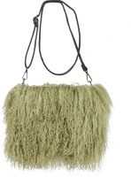 Сумка-муфта Natures Collection JASMIN BAG Sage green светло-зеленый 19/26, козий мех 30/4