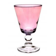 Набор бокалов Cre Art PINK для вина 6 шт, хрустальное стекло