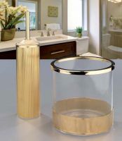 Корзина Cre Art Bath England 20 см3 стекло, латунь, покрытие золото 24к