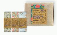 Мыло твердое Mas du Roseau COFFRET 1 набор 3 шт x 100 гр Betterave + Cynorrhodon + Lierre