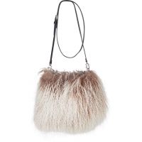 Сумка-муфта Natures Collection JASMIN MUFF BAG Taupe/Snow 19/26, бежевый с белым, козий мех 30/4