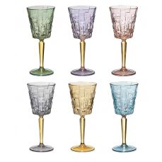 Набор бокалов для вина 6 шт Cre Art SQUARE STEMWARE,хрусталь, 18.5 см