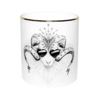 Свеча ароматическая Rory Dobner ARIES ZODIAC 440 гр, дикий инжир и виноград, 7,5 см х 8,5 см, фарфор