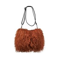 Сумка-муфта Natures CollectionJASMIN BAG Leather brown рыжий 19/26,козий мех 30/4