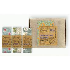Мыло твердое Mas du Roseau COFFRET 2 набор 3 штx100 гр Avoine + Luzerne + Epinard