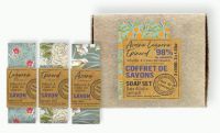 Мыло твердое Mas du Roseau COFFRET 2 набор 3 шт x 100 гр Avoine + Luzerne + Epinard