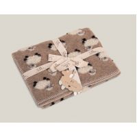 Плед детский LITTLE BEIGE SHEEP 75x100, шерсть 80% полиэстер 20%, 450гр