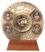Вечный календарь диам 9 см Hemisferium Perpetual Calendar , бронза